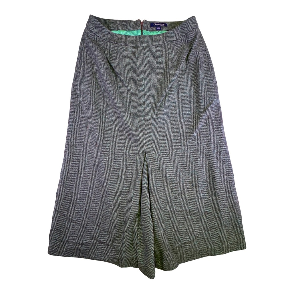 Chadwicks of Boston Skirt Women's Size 8‎ Herringbone Wool Blend